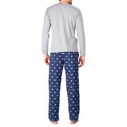 SLEEPHERO Men’s Pajama Set Pajamas for Men 2 Piece PJ Set with Cotton Knit Men Pajama Pants and Long Sleeve Henley T-Shirt