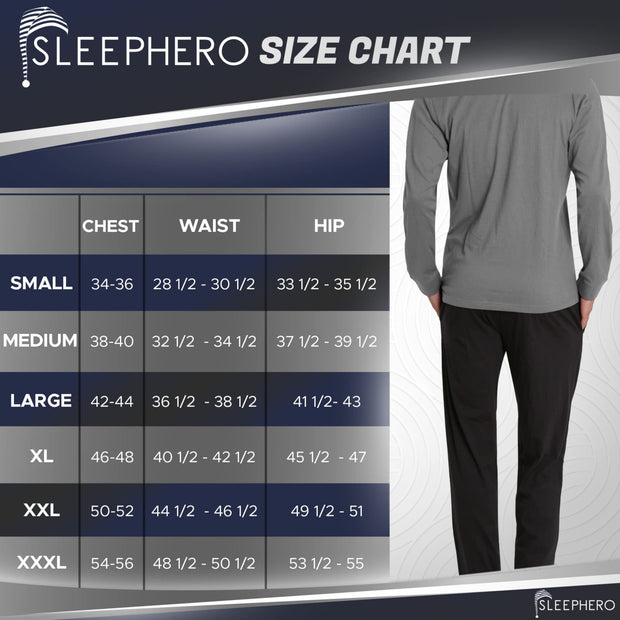 SLEEPHERO Crew Neck Long Sleeve Tee Shirt with Knit Pajama Pants with Pockets