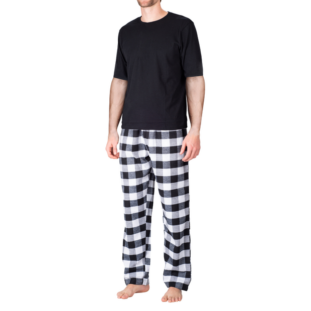 SLEEPHERO Men's Pajama Set Pajamas for Men 2 Piece Short Sleeve Mens Sleepwear Set with Henley Top and Pants