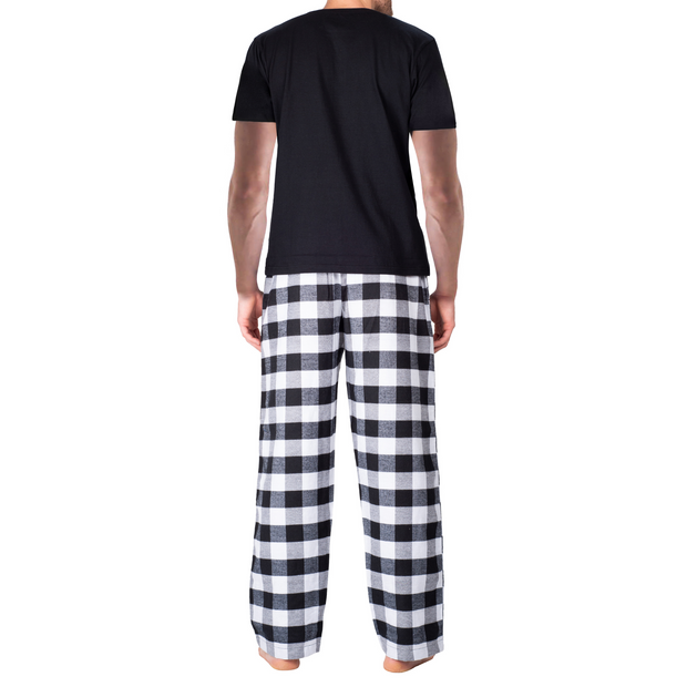 SLEEPHERO Men's Pajama Set Pajamas for Men 2 Piece Short Sleeve Mens Sleepwear Set with Henley Top and Pants