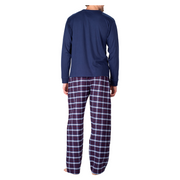 SLEEPHERO Men’s Pajama Set 2 Piece PJ with Henley Long Sleeve Tee and Flannel Pants