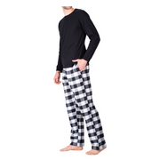 SLEEPHERO Men’s Pajama Set 2 Piece PJ with Henley Long Sleeve Tee and Flannel Pants