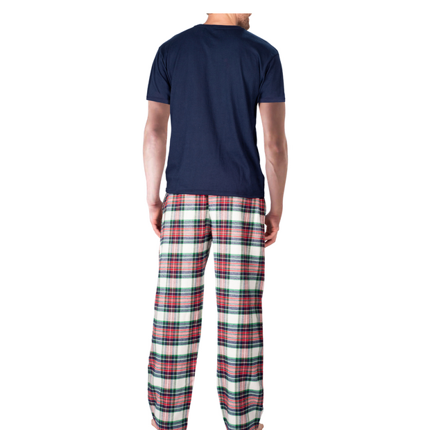 SLEEPHERO Men's Pajama Set Pajamas for Men 2 Piece Short Sleeve Mens Sleepwear Set with Henley Top and Pants