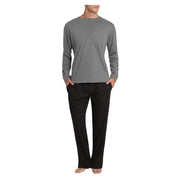 SLEEPHERO Crew Neck Long Sleeve Tee Shirt with Knit Pajama Pants with Pockets