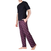 SLEEPHERO Mens Pajama Set 2 Piece PJ with Crew Neck Tee and Pants