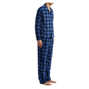 SLEEPHERO Traditional Fleece Long Sleeve Button Down Shirt with Fleece Pajama Pants with Pockets