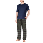 SLEEPHERO Men's Pajama Set Pajamas for Men 2 Piece Short Sleeve Mens Sleepwear Set with Henley Top and Pants