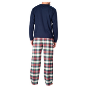 SLEEPHERO Men’s Pajama Set 2 Piece PJ with Henley Long Sleeve Tee and Flannel Pants