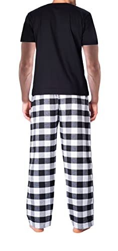 SLEEPHERO Men's Pajama Set Pajamas for Men 2 Piece Short Sleeve Mens Sleepwear Set with Henley Top and Pants