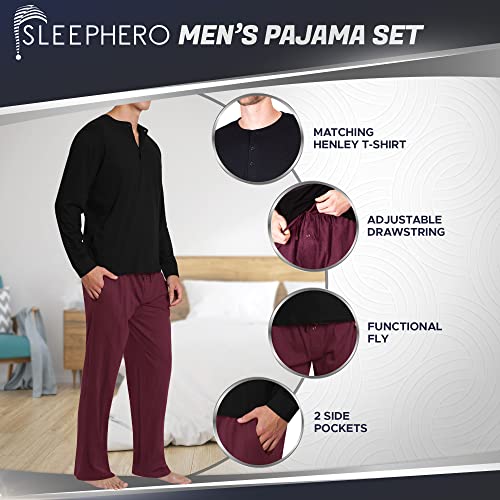 SLEEPHERO Men's Pajama Set Pajamas for Men 2 Piece PJ Set with Cotton –  Fashion Industries