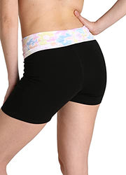 Blis Biker Shorts for Women with Fold Over Waistband High Waisted Workout Yoga Shorts Booty Shorts for Women