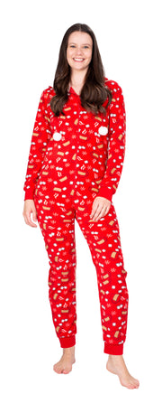 Blis Adult Onesie Pajamas For Women Christmas Adult Onesies Comfy Novelty Christmas Pajamas Women's One Piece Novelty Pajamas